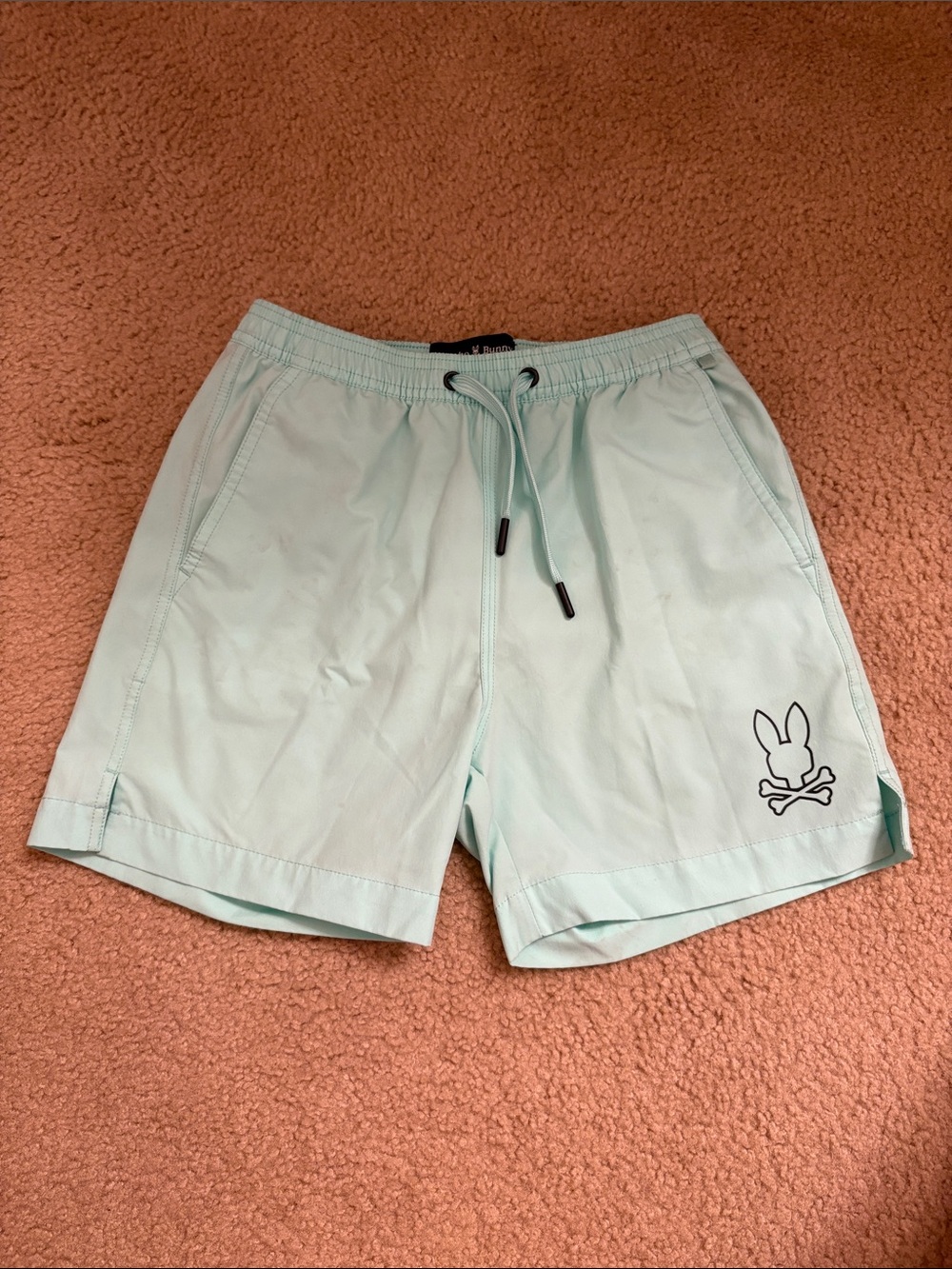 Psycho Bunny Boys Light Mint Green Swim Trunks
